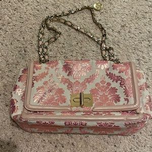 Rare Vintage Juicy Couture Brocade Metallic Pink and Gold Purse